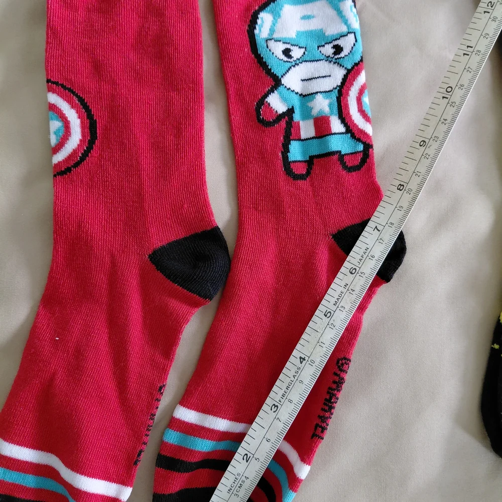 Marvel Heroic Crew Socks Captain American & Ironman NWOT